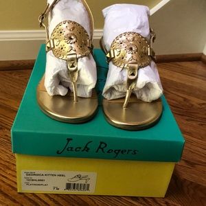 NEW!! Jack Rogers medallion. Kitten heel sandal